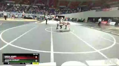 5A-132 lbs Quarterfinal - Drew Jones, Mountain View vs Jaxson Godley, Crater