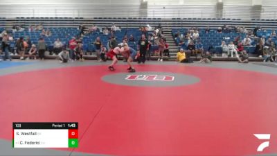 109 lbs Cons. Round 3 - Carlo Federici, Carmel USA vs Sam Westfall, Bulldog Premier