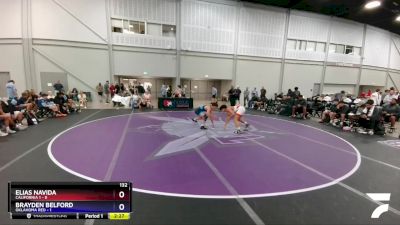 132 lbs Semis & 3rd Wb (16 Team) - Elias Navida, California 1 vs Brayden Belford, Oklahoma Red