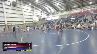 87 lbs Cross Bracket (8 Team) - Evelynn Jensen, Utah 2 vs Caitlyn Kendall, Idaho