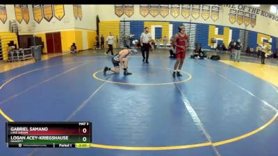 132 White Semifinal - Logan Acey-Kriegshauser, Hagerty vs Gabriel Samano, Lake Gibson