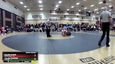 126 lbs Champ Round 1 (16 Team) - Caleb Powers, Cascade vs Kaleb Evans, North Miami