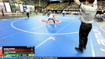 150 Class 3 lbs Quarterfinal - Evan Morris, Hillsboro vs Koen Ramage, Hannibal