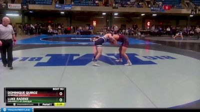 157 lbs Cons. Round 1 - Dominique Quiroz, Schreiner University vs Luke Radeke, University Of Dubuque