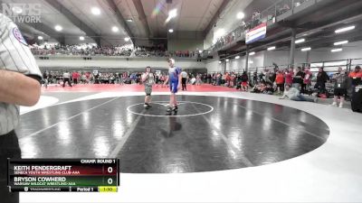 150 lbs Champ. Round 1 - Keith Pendergraft, Seneca Youth Wrestling Club-AAA vs Bryson Cowherd, Warsaw Wildcat Wrestling-AAA