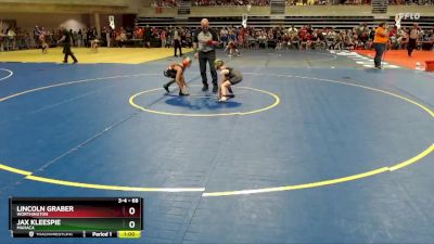 68 lbs Champ. Round 1 - Lincoln Graber, Worthington vs Jax Kleespie, MAHACA