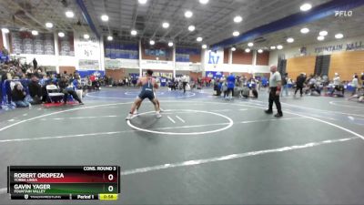 175 lbs Cons. Round 3 - Robert Oropeza, Yorba Linda vs Gavin Yager, Fountain Valley