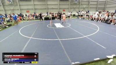 113 lbs Round 2 (8 Team) - Domenic Munaretto, Illinois vs Mycah Beckett, Wisconsin Red