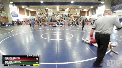 113 lbs Champ. Round 2 - Cesar Sandoval, Victor Valley vs Barron Zepeda, Laguna Beach