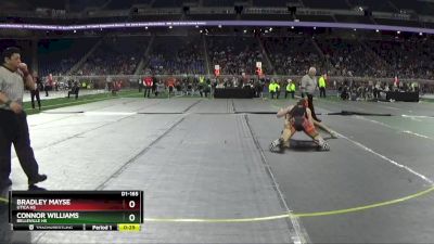 D1-165 lbs 3rd Place Match - Connor Williams, Belleville HS vs Bradley Mayse, Utica HS