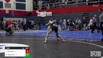 133 lbs Final - Jack Kazalas, Quaker Valley vs Parker Sentipal, Burgettstown