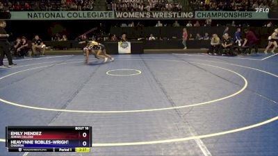 109 lbs Champ. Round 1 - Emily Mendez, Adrian College vs Heavynne Robles-Wright, Chadron