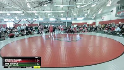 285 lbs Finals (2 Team) - Zach Schraeder, Western Colorado vs Jake Swirple, Minot State (N.D.)