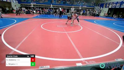 98 lbs Quarterfinal - Kelson Dobbins, Team Tulsa Wrestling Club vs Luke Shyers, Miami Takedown Club