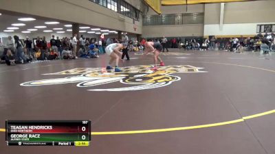 157 lbs Cons. Round 5 - George Racz, Alfred State vs Teagan Hendricks, Ohio Northern