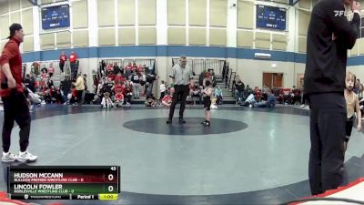 43 lbs Round 1 (3 Team) - Hudson McCann, Bulldog Premier Wrestling Club vs Lincoln Fowler, Noblesville Wrestling Club