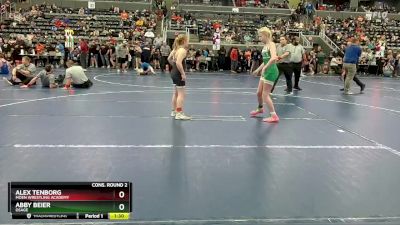 115 lbs Cons. Round 2 - Abby Beier, Osage vs Alex Tenborg, Moen Wrestling Academy