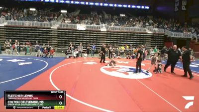 63 lbs Semifinal - Fletcher Lewis, Thermopolis Wrestling Club vs Colton Oeltjenbruns, Green River Grapplers Wrestling