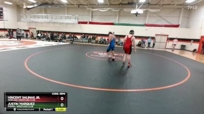 149-160 lbs Cons. Semi - Vincent Salinas Jr., Worland Wrestling Club vs Justin Marquez, Powell Wrestling Club