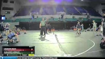 75 lbs Semis (4 Team) - Jackson Dean, Team Bear Wrestling Club Navy vs Karleigh Langley, Team Bear Wrestling Club Red