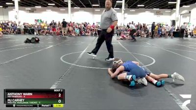 56 lbs Round 1 (8 Team) - Anthony Warn, Mat Warriors vs MJ Carney, Prestige Worldwide Throws