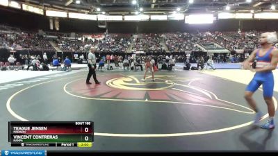 5A 106 lbs Quarterfinal - Teague Jensen, Madison vs Vincent Contreras, Nampa