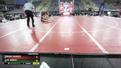 132 lbs Quarterfinal - Nate Bierma, IA vs Teegan Vasquez, MT