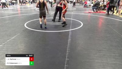 90 lbs Round Of 16 - Jared Bo Kahmar, Delaware Valley vs Rj Esbensen, Methacton