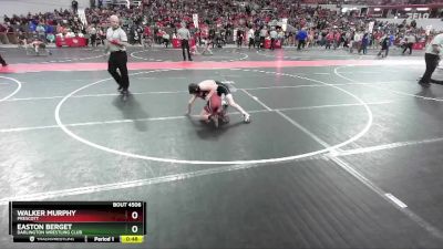 81 lbs Quarterfinal - Easton Berget, Darlington Wrestling Club vs Walker Murphy, Prescott