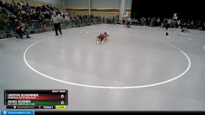 83 lbs Cons. Round 3 - Hugo Hughes, Big Game Wrestling Club vs Jaydyn Schommer, Nebraska Boyz Wrestling