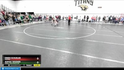 113 lbs Cons. Round 2 - Sophia Wagner, Green Lake/Princeton vs Owen Schuelke, Manawa