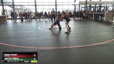 130 lbs Champ. Round 1 - Owen Steger, DC Elite vs Santos Coreas, North Liberty Wrestling Club