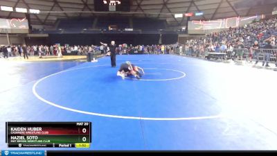 120 lbs Champ. Round 1 - Kaiden Huber, Cashmere Wrestling Club vs Haziel Soto, Mat Demon Wrestling Club