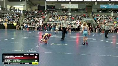 90 lbs Cons. Semi - Everett Murtha, Moen Wrestling Academy vs DaMarkus Borman, Legends Of Gold