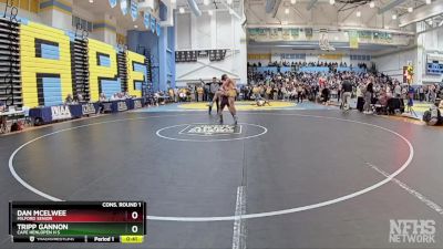 126 lbs Cons. Round 1 - Dan McElwee, Milford Senior vs Tripp Gannon, Cape Henlopen H S