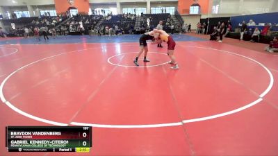 197 lbs Champ. Round 2 - Braydon Vandenberg, St. John Fisher vs Gabriel Kennedy-Citeroni, Pennsylvania College Of Technology