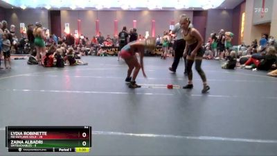 92 lbs Finals (8 Team) - Lydia Robinette, MO Outlaws Gold vs Zaina Albadri, Untouchables