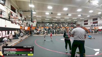 49 lbs Cons. Round 3 - Wyatt Ferrell, Cody Wrestling Club vs Granite Davis, Riverton USA Wrestling