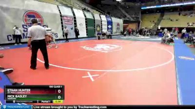 150 Class 1 lbs Cons. Round 3 - Ethan Hunter, St. Pius X (Kansas City) vs Nick Bagley, Warsaw