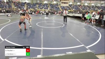 100 lbs Quarterfinal - Anthony Ruybal, SLV Elite vs Jax Cordova, Valley Bad Boys