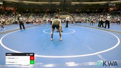 140 lbs Final - Peyton Besabe, Standfast vs Kolbe Bargas, Salina Wrestling Club