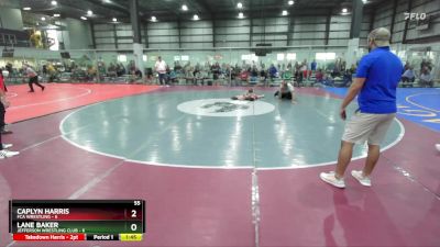 55 lbs Round 3 (6 Team) - Caplyn Harris, FCA WRESTLING vs Lane Baker, JEFFERSON WRESTLING CLUB