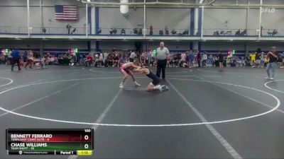 100 lbs Round 6 (10 Team) - Chase Williams, Team Shutt vs Bennett Ferraro, Terps East Coast Elite