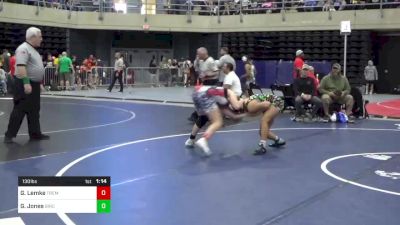 130 lbs Quarterfinal - Geanna Lemke, Tremont, PA vs Giannas Jones, Birchrunville, PA