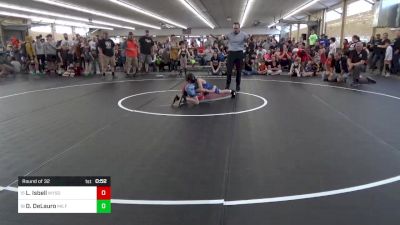 66 lbs Round Of 32 - Landon Isbell, Wysox vs Dominic DeLauro, Milford