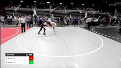 114 lbs Semifinal - Grant Hehr, Mandan WC vs Kaige Kline, Touch Of Gold WC