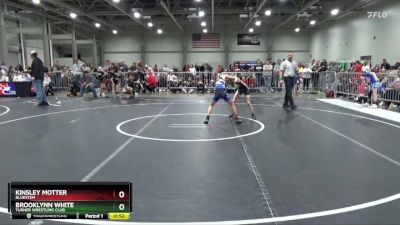 65 lbs Semifinal - Kinsley Motter, Bluestem vs Brooklynn White, Turner Wrestling Club