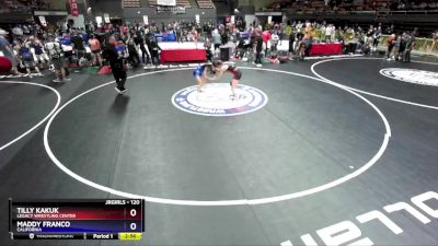 120 lbs Champ. Round 2 - Tilly Kakuk, Legacy Wrestling Center vs Maddy Franco, California