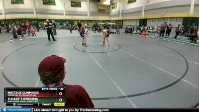 130 lbs 3rd Place Match - Tucker Tjeerdsma, Bon Homme Youth Wrestling vs Matteus Cummings, Spearfish Youth Wrestling