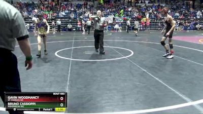 110 lbs Semifinal - Bruno Cassioppi, Hononegah WC vs Gavin Woodmancy, St. Charles WC